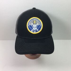 Richardson Hat Paratroopers Military Patch Parachute‎ Black Gray SnapBack Cap